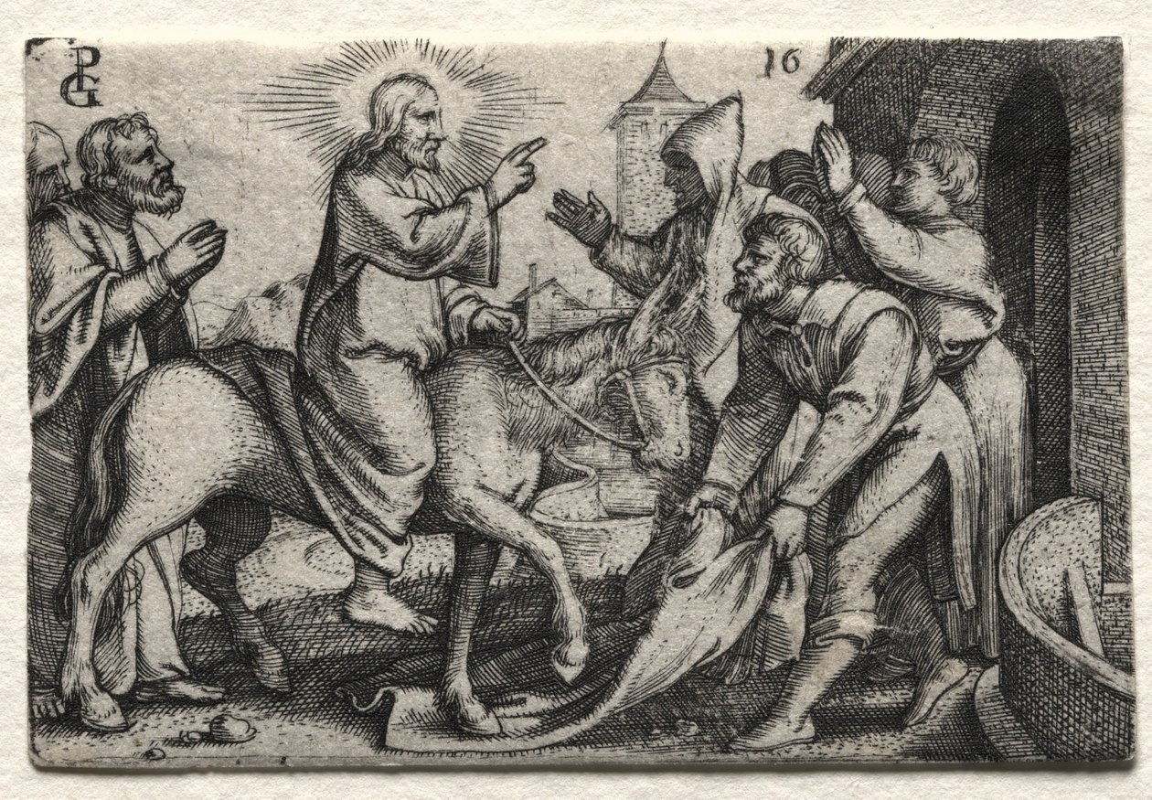 La Vita di Gesù Cristo: Cristo Entra a Gerusalemme da Georg Pencz