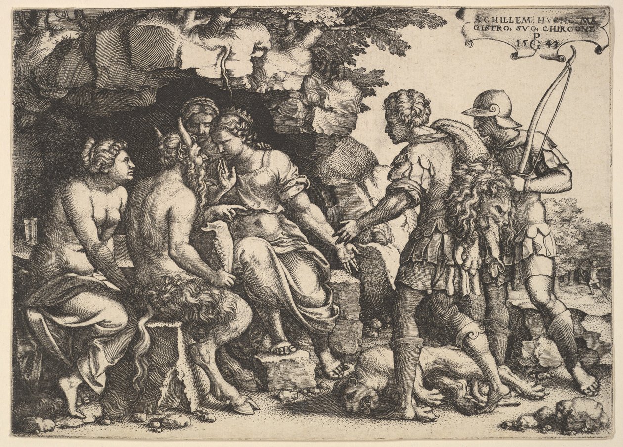 Teti e Chirone da Georg Pencz
