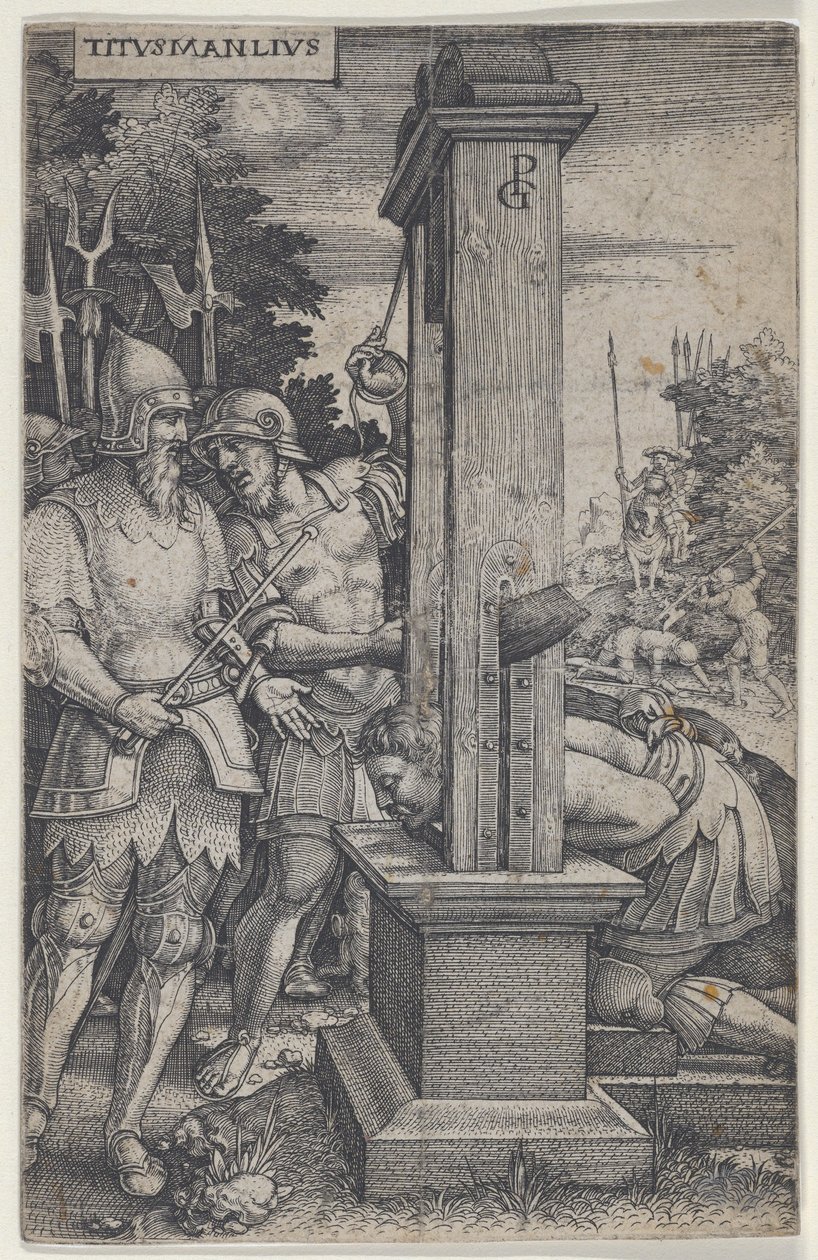 Tito Manlio, da Eroi Romani, 1535 da Georg Pencz
