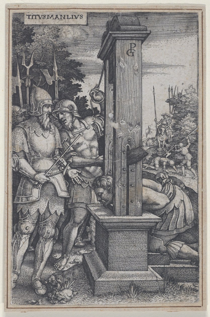 Tito Manlio, da Eroi Romani, 1535 da Georg Pencz