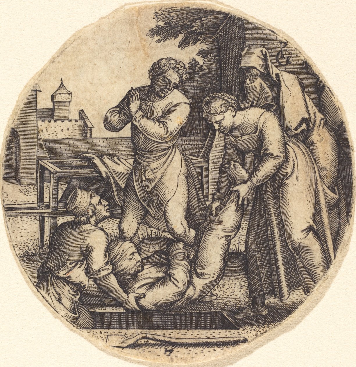 Seppellire i morti da Georg Pencz