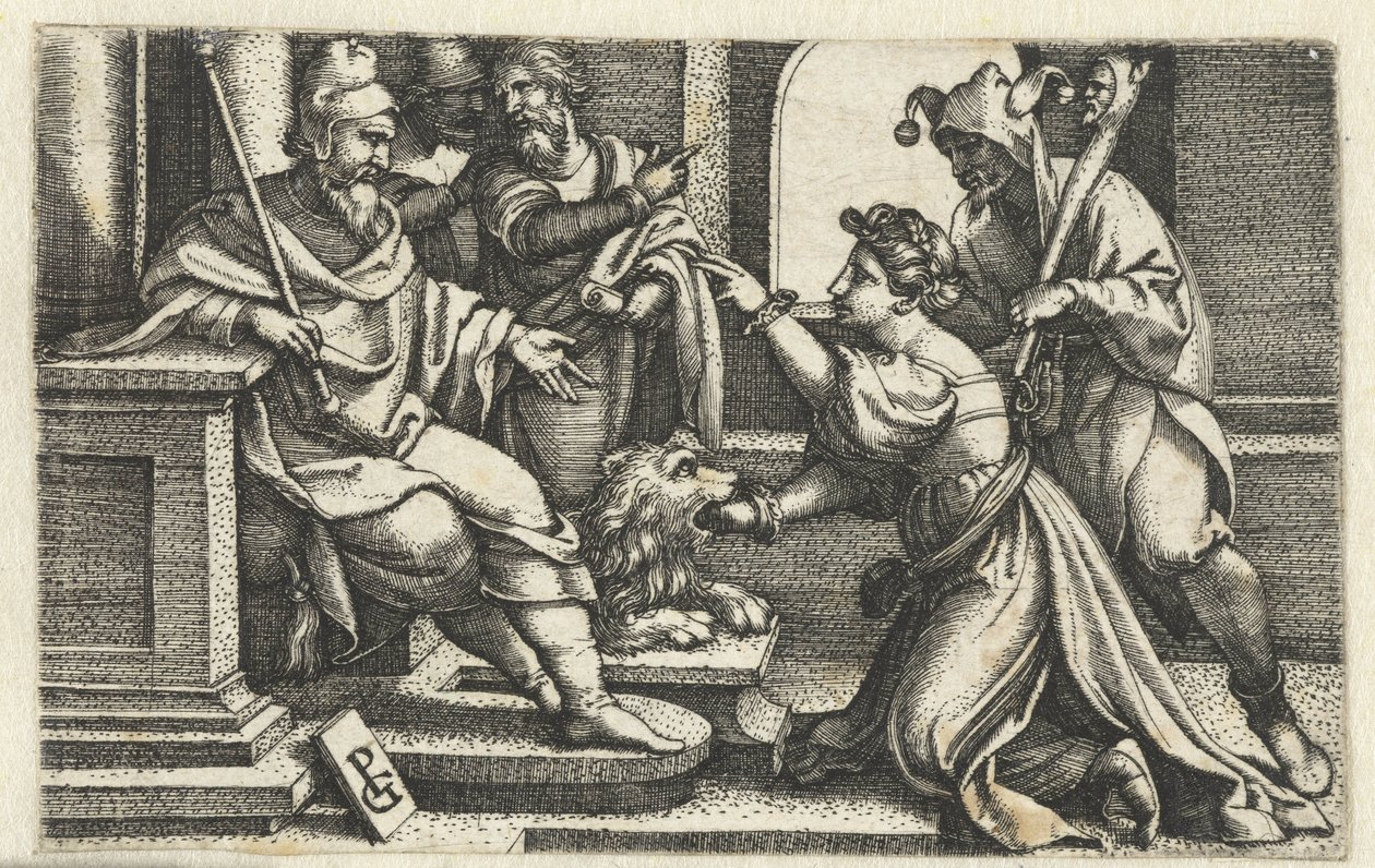 Donna che dichiara la sua innocenza sotto giuramento da Georg Pencz