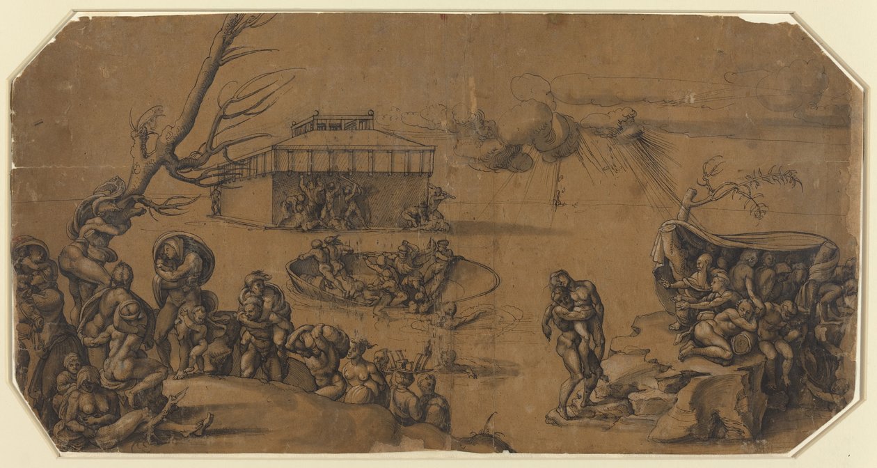 Il diluvio da Georg Pencz after Michelangelo