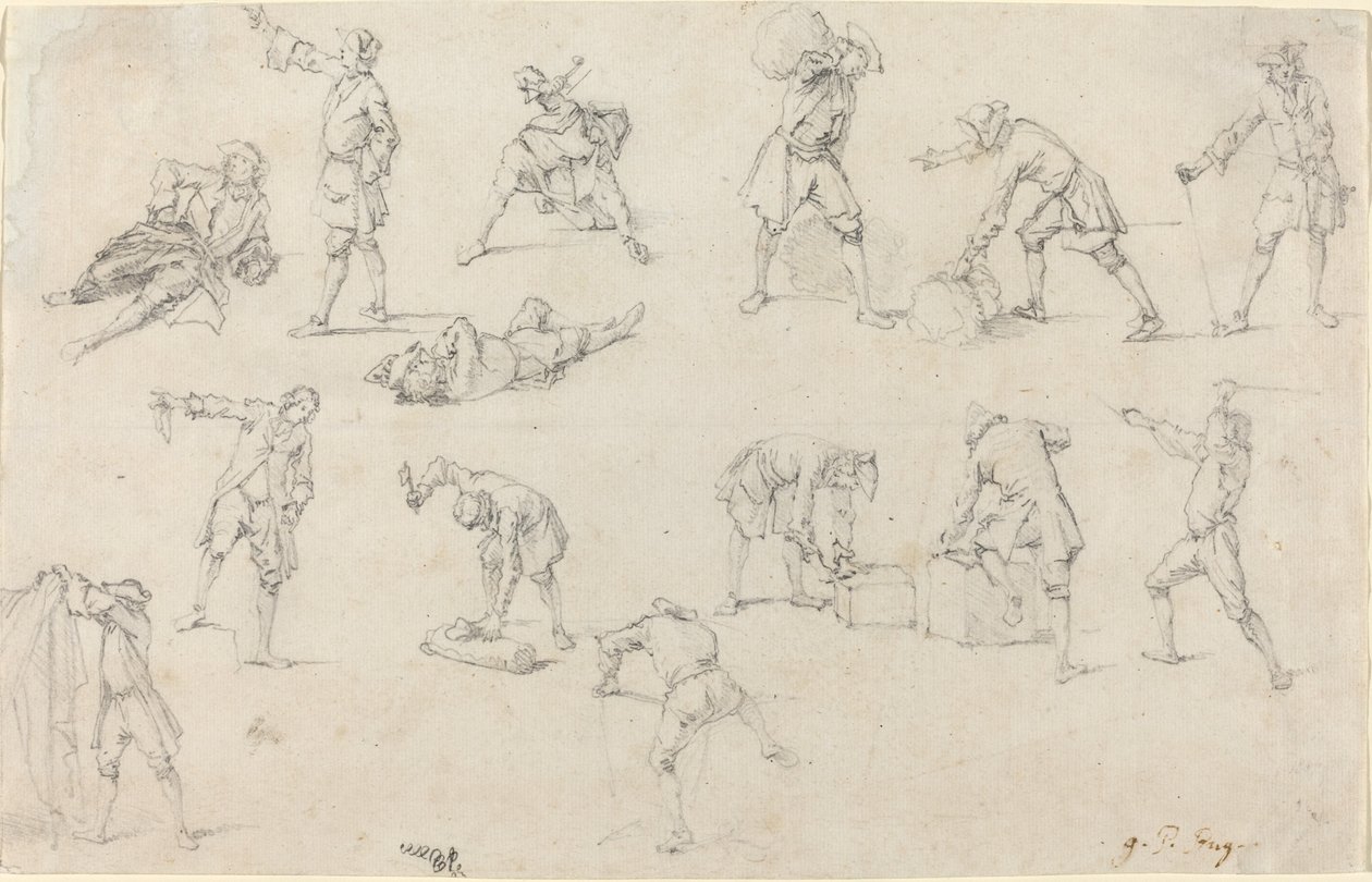 Studi di Soldati in Campo da Georg Philipp Rugendas