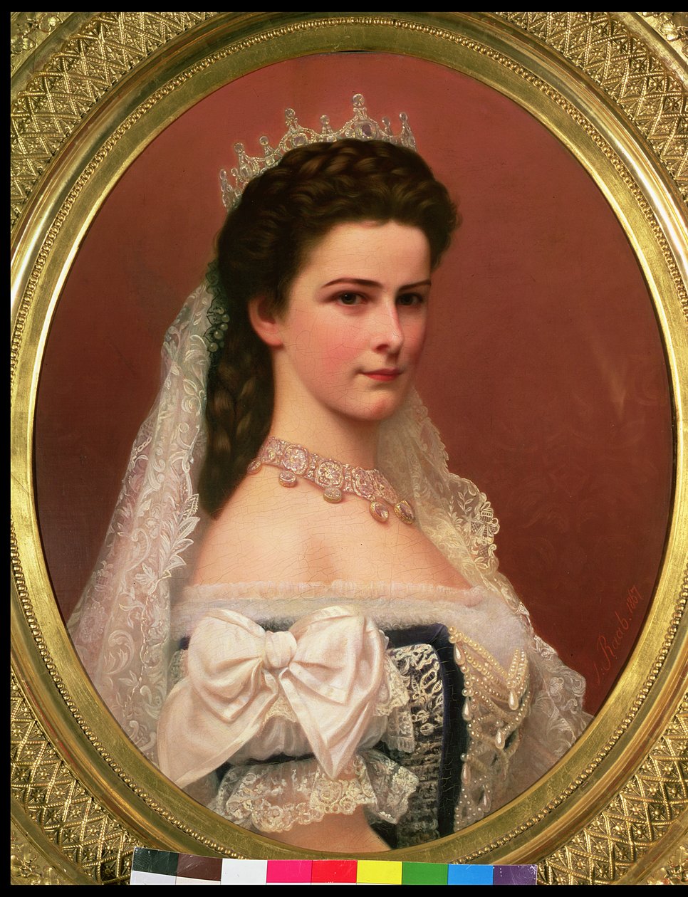 Imperatrice Elisabetta di Baviera (1837-98) in costume ungherese, 1867 da Georg Raab