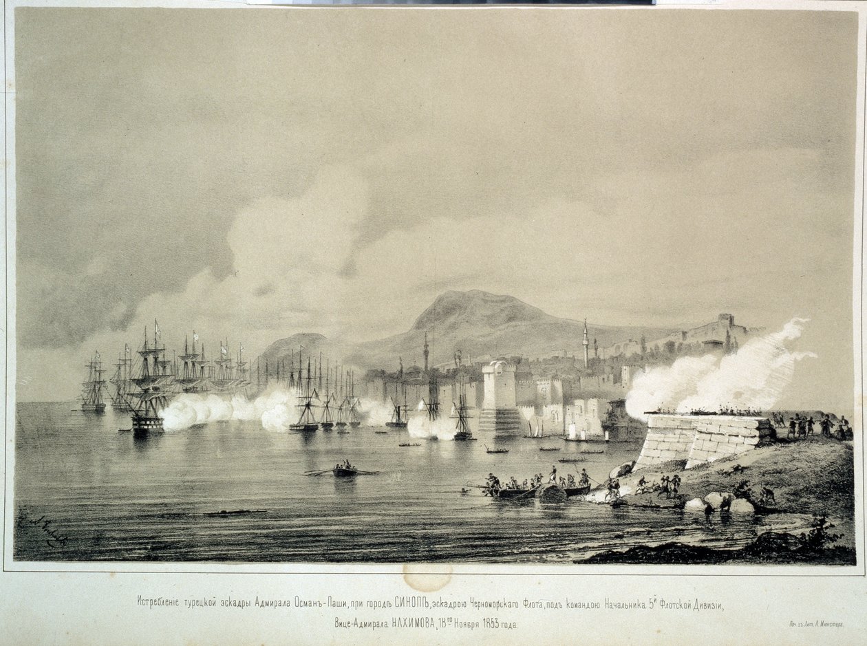 La battaglia di Sinop del 30 novembre 1853 da Georg Wilhelm Timm