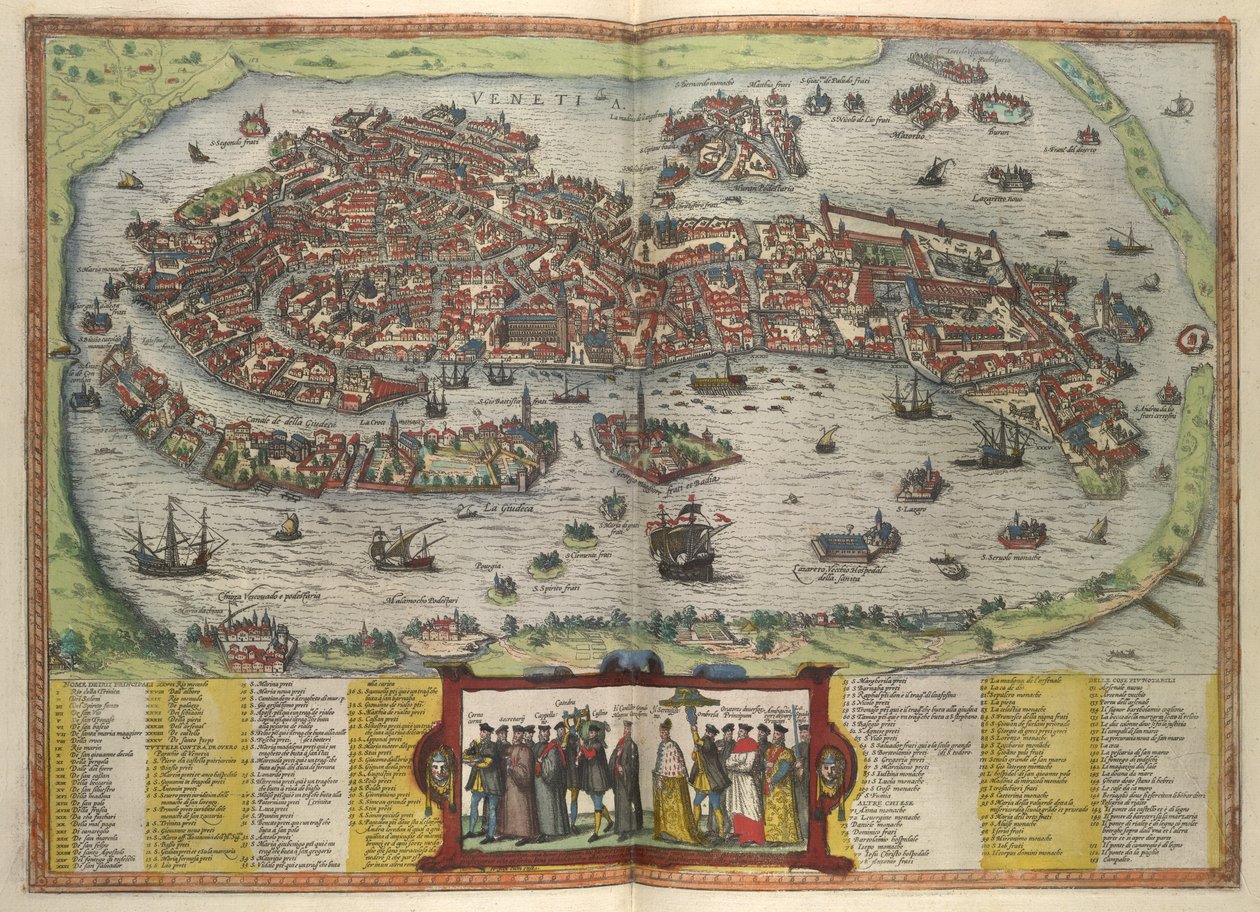 Una Vista di Venezia da Georg and Hogenberg Franz Braun
