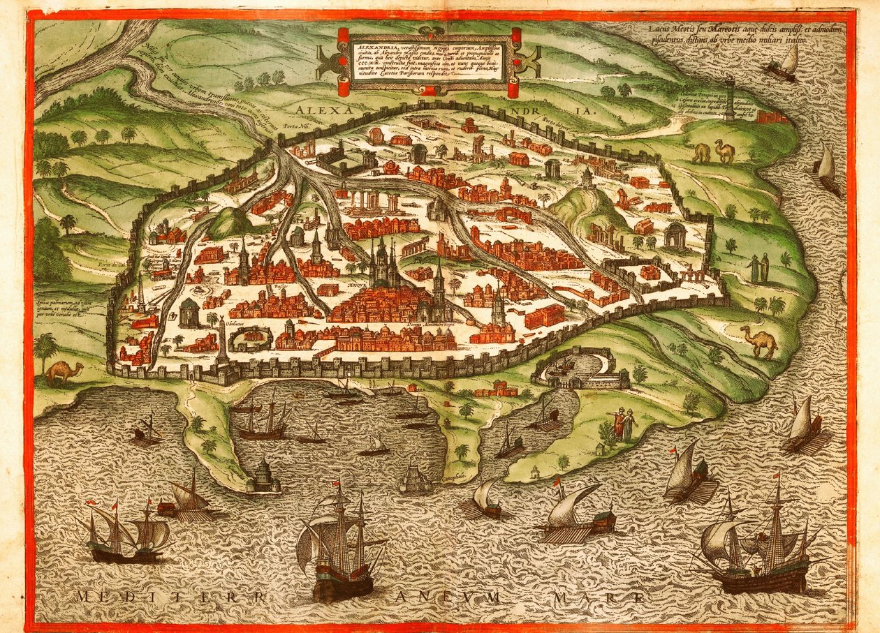 Alessandria, Egitto da Georg and Hogenberg Franz (1535 90) Braun