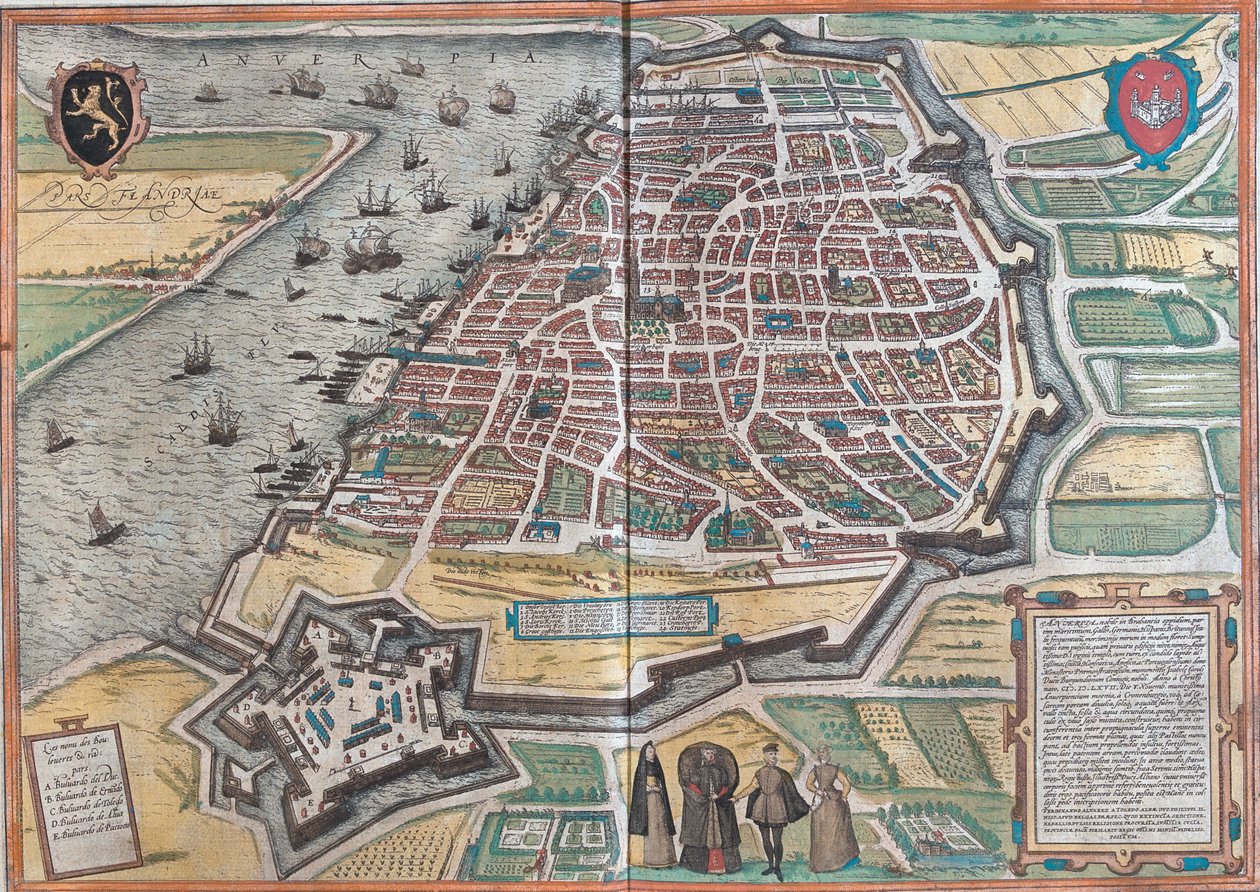 Anversa, Belgio da Georg and Hogenberg Franz (1535 90) Braun