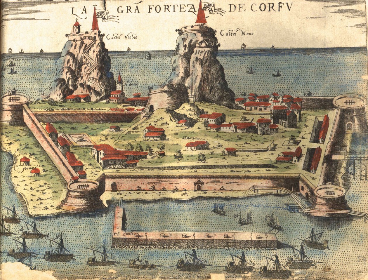 Corfù, Grecia da Georg and Hogenberg Franz (1535 90) Braun
