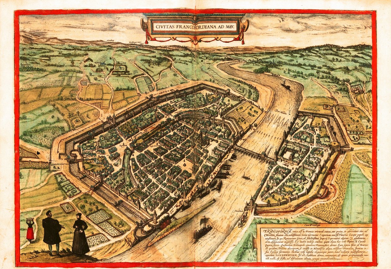 Francoforte sul Meno da Georg and Hogenberg Franz (1535 90) Braun