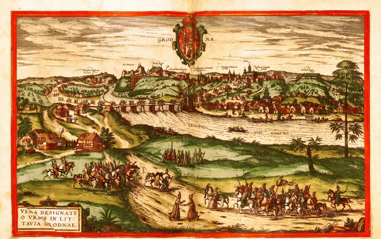 Grodno, Polonia da Georg and Hogenberg Franz (1535 90) Braun