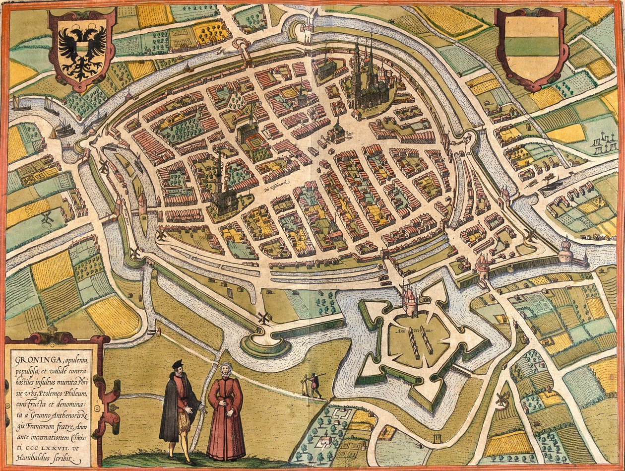 Groninga, Paesi Bassi da Georg and Hogenberg Franz (1535 90) Braun