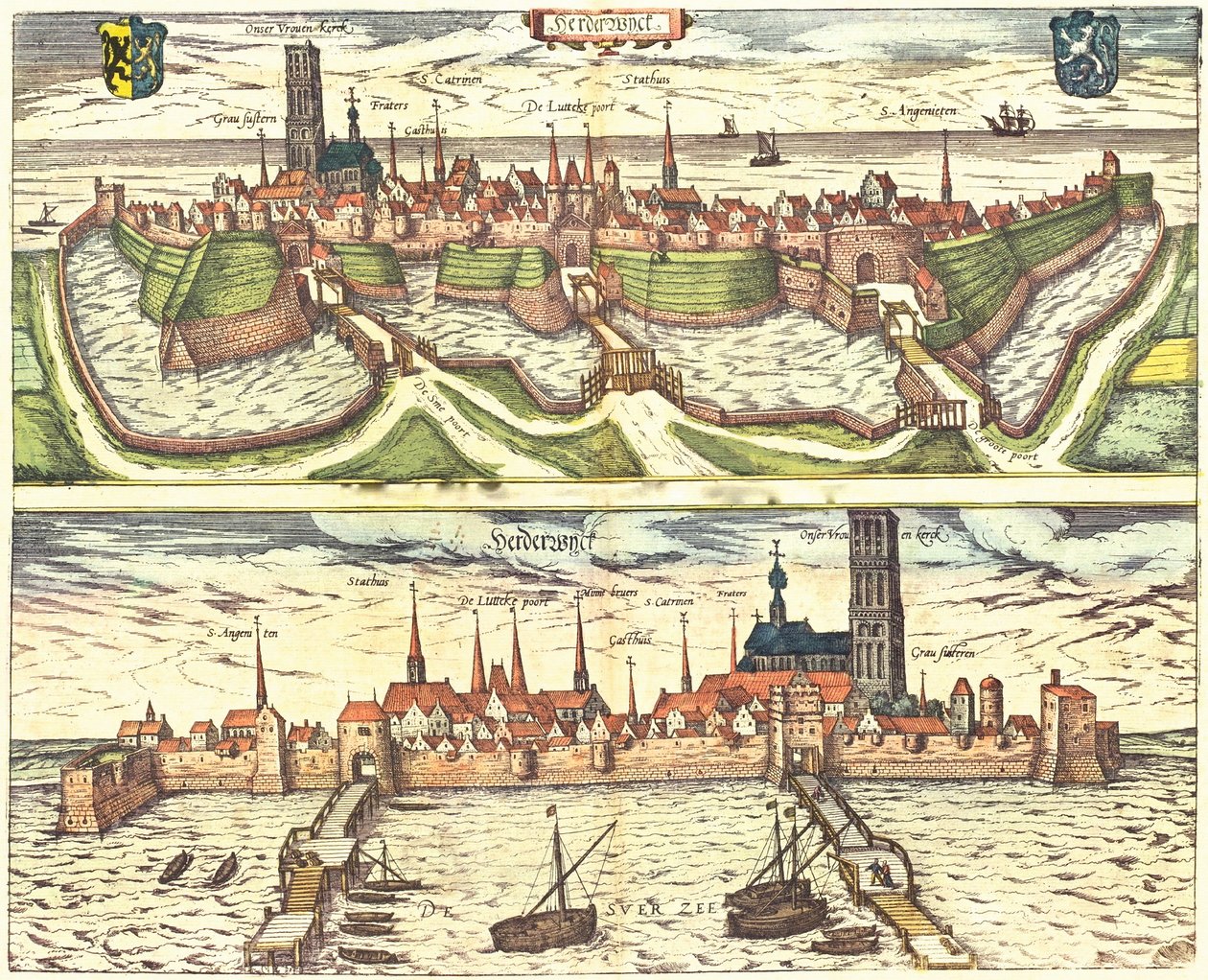 Harderwijk, Paesi Bassi, Olanda da Georg and Hogenberg Franz (1535 90) Braun