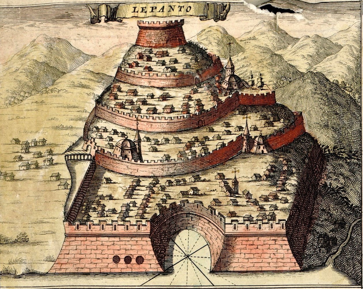 Lepanto, Greece da Georg and Hogenberg Franz (1535-90) Braun