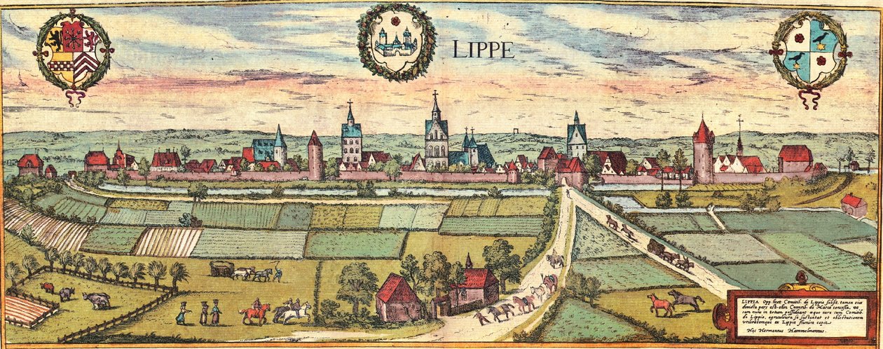 Lippe, Germania da Georg and Hogenberg Franz (1535-90) Braun
