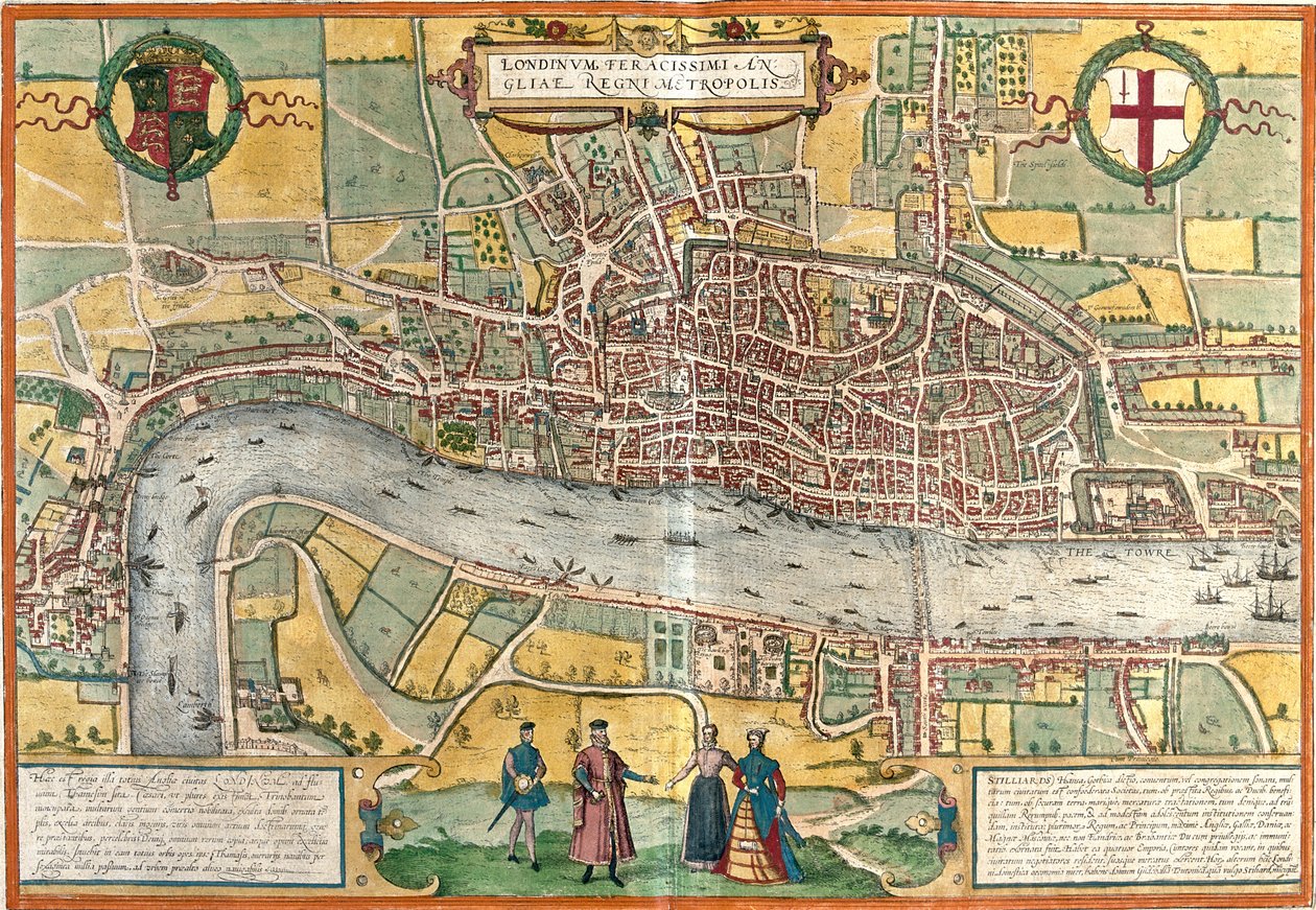 Londra, Gran Bretagna da Georg and Hogenberg Franz (1535 90) Braun