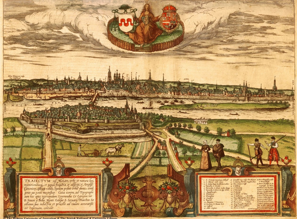 Maastricht, Paesi Bassi, Olanda da Georg and Hogenberg Franz (1535 90) Braun