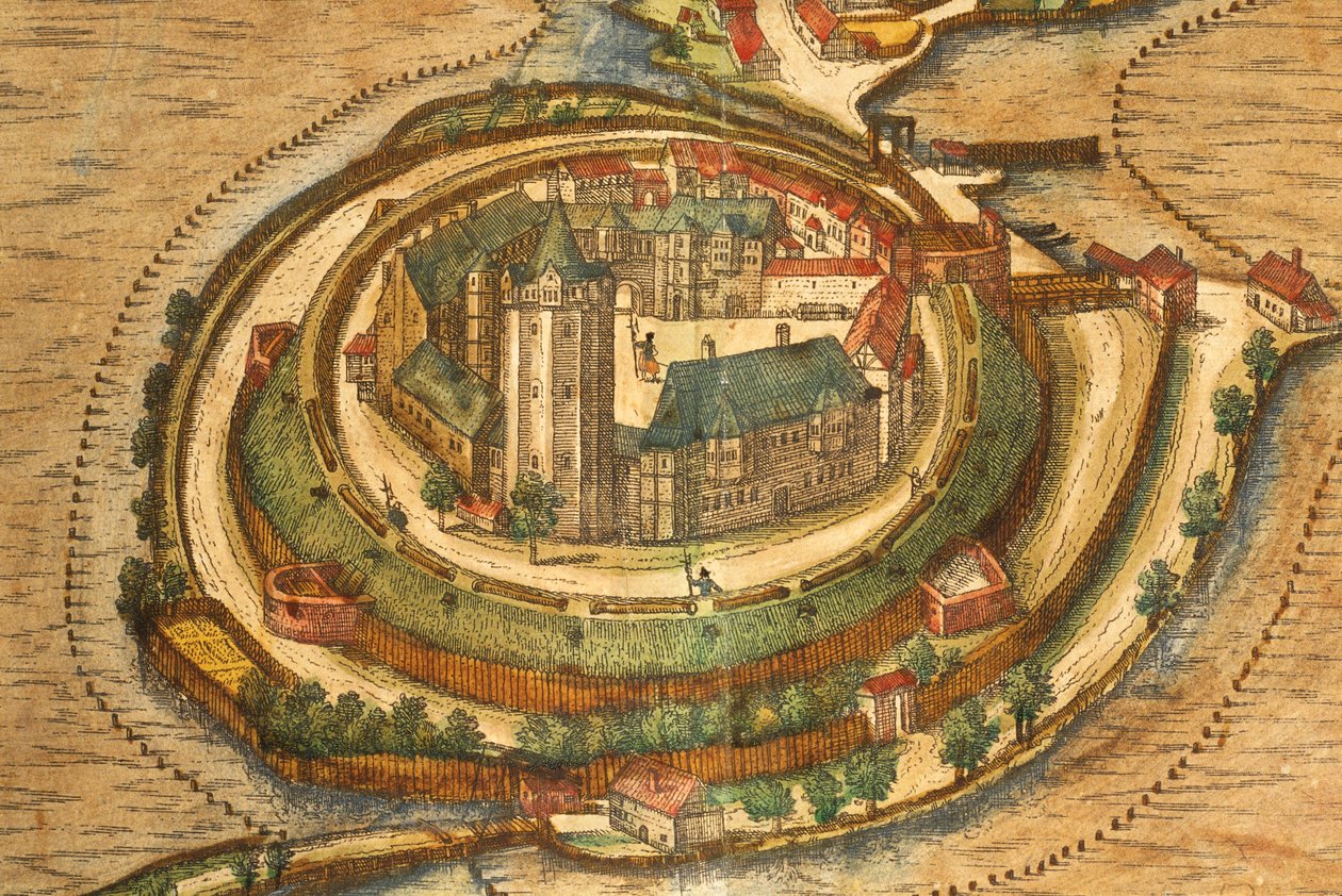 Mappa di Ratzeburg da Civitates Orbis Terrarum di Georg Braun da Georg Braun and Hogenberg Franz
