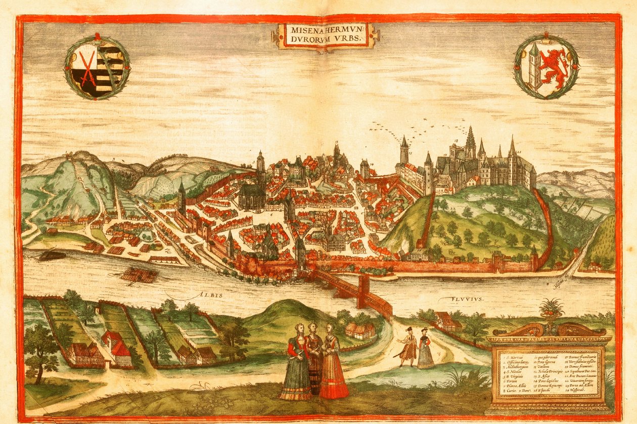 Meissen, Germania da Georg and Hogenberg Franz (1535 90) Braun