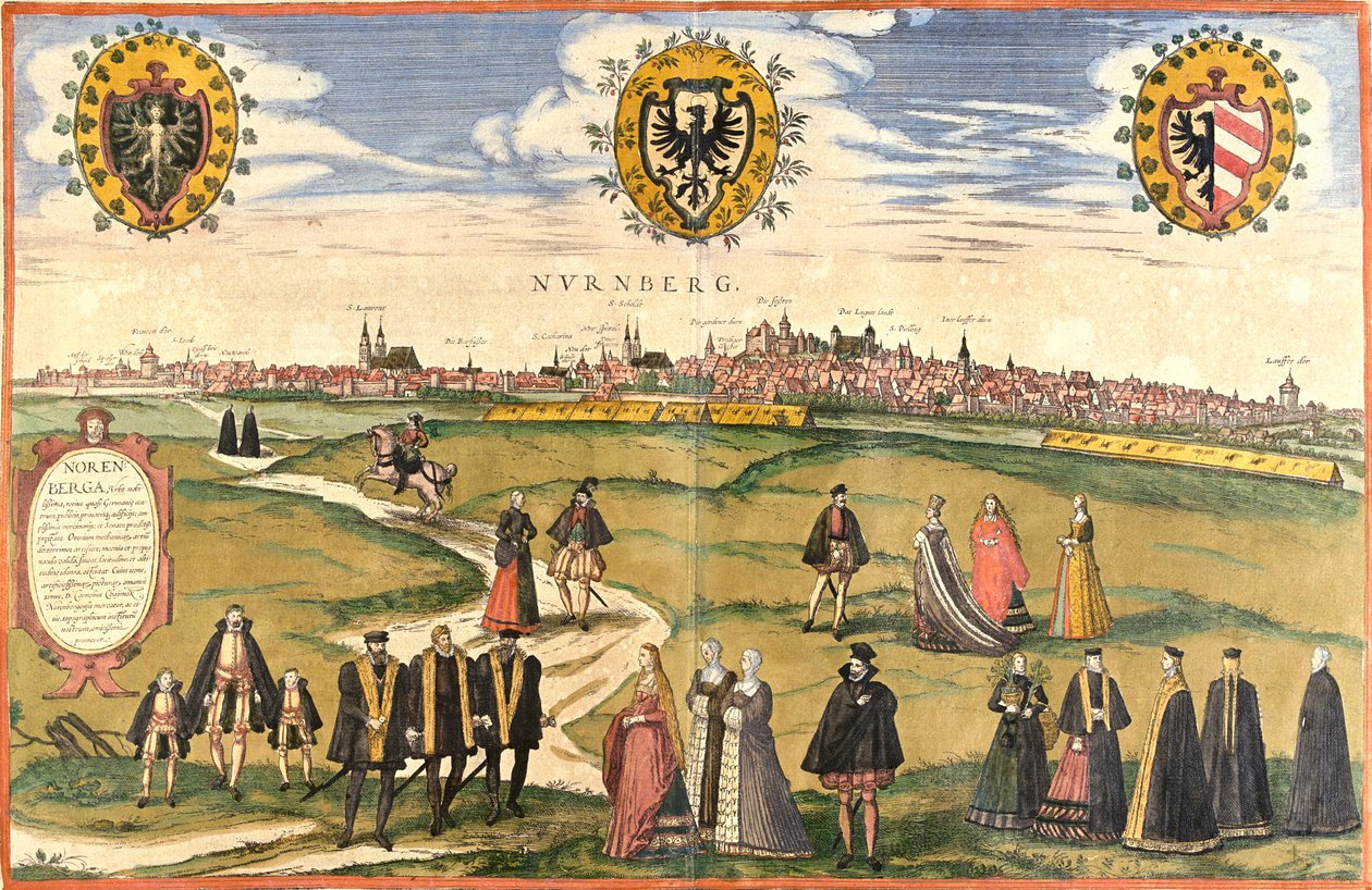 Norimberga, Germania da Georg and Hogenberg Franz (1535 90) Braun