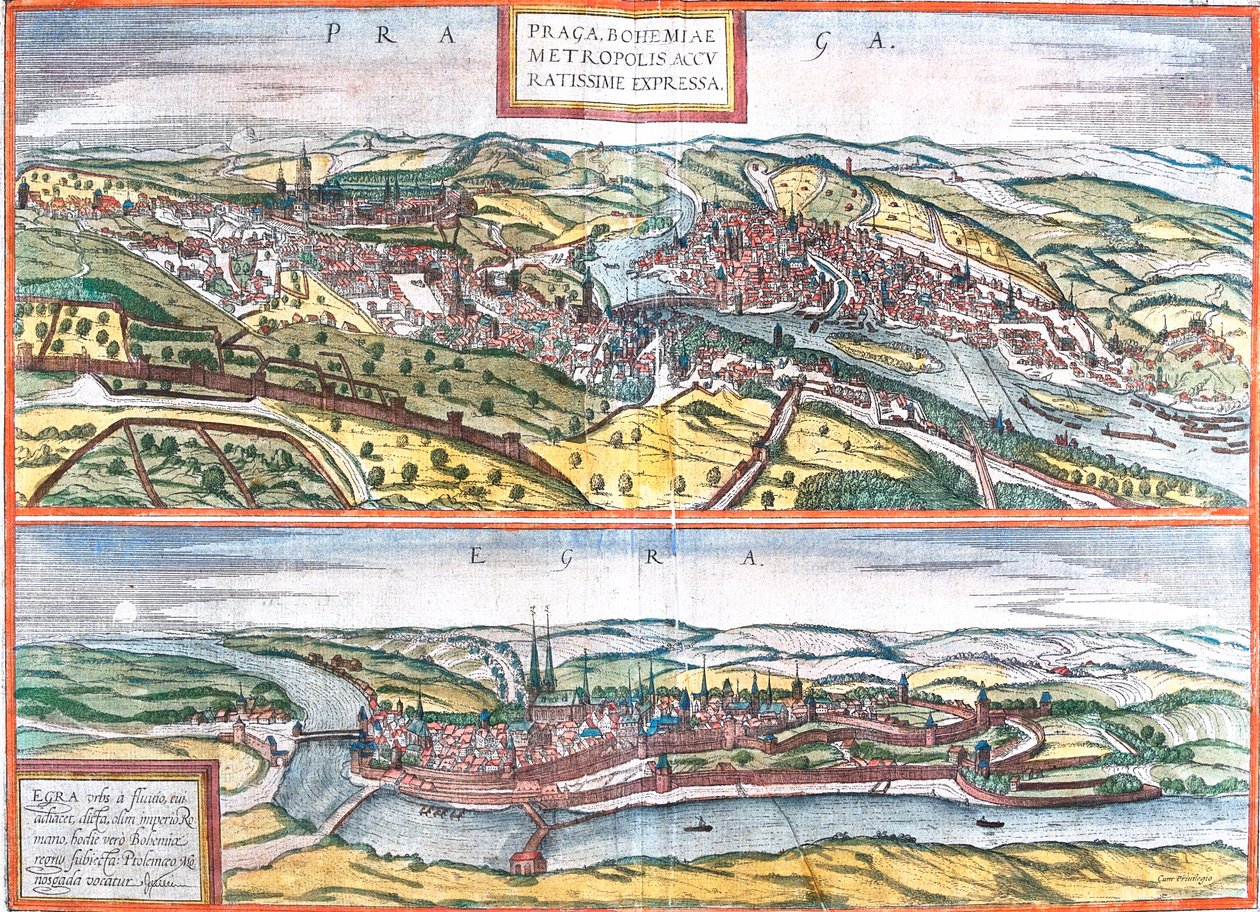 Praga, Cheb, Repubblica Ceca da Georg and Hogenberg Franz (1535 90) Braun
