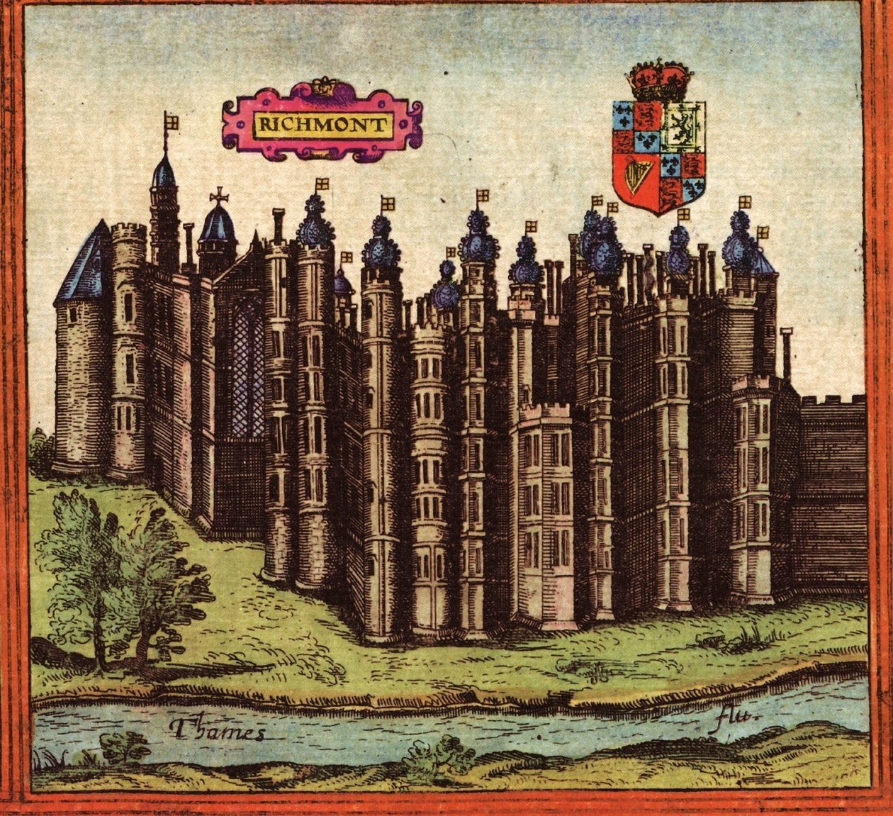 Richmond, Inghilterra da Georg and Hogenberg Franz (1535-90) Braun