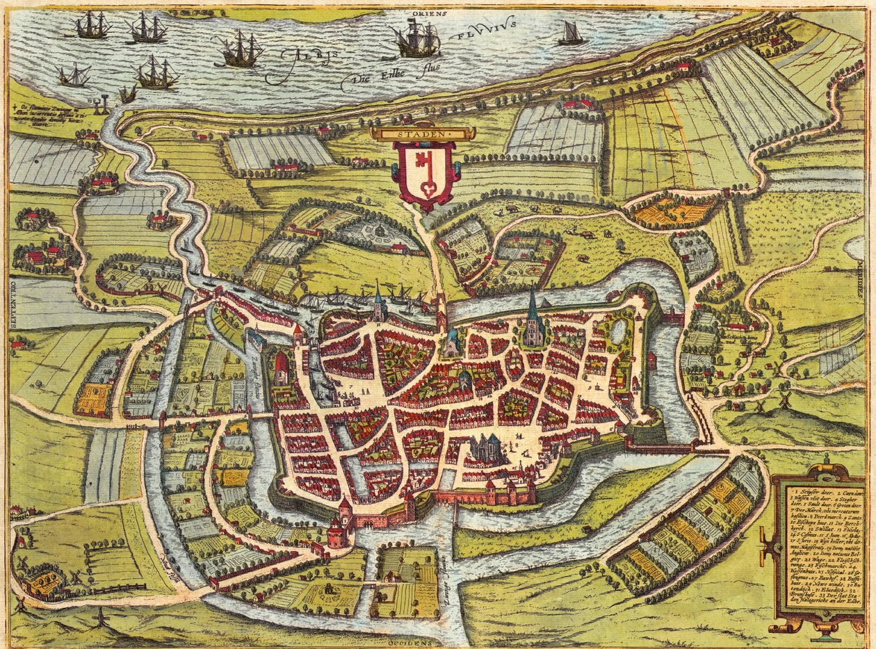 Stade, Amburgo, Germania da Georg and Hogenberg Franz (1535 90) Braun