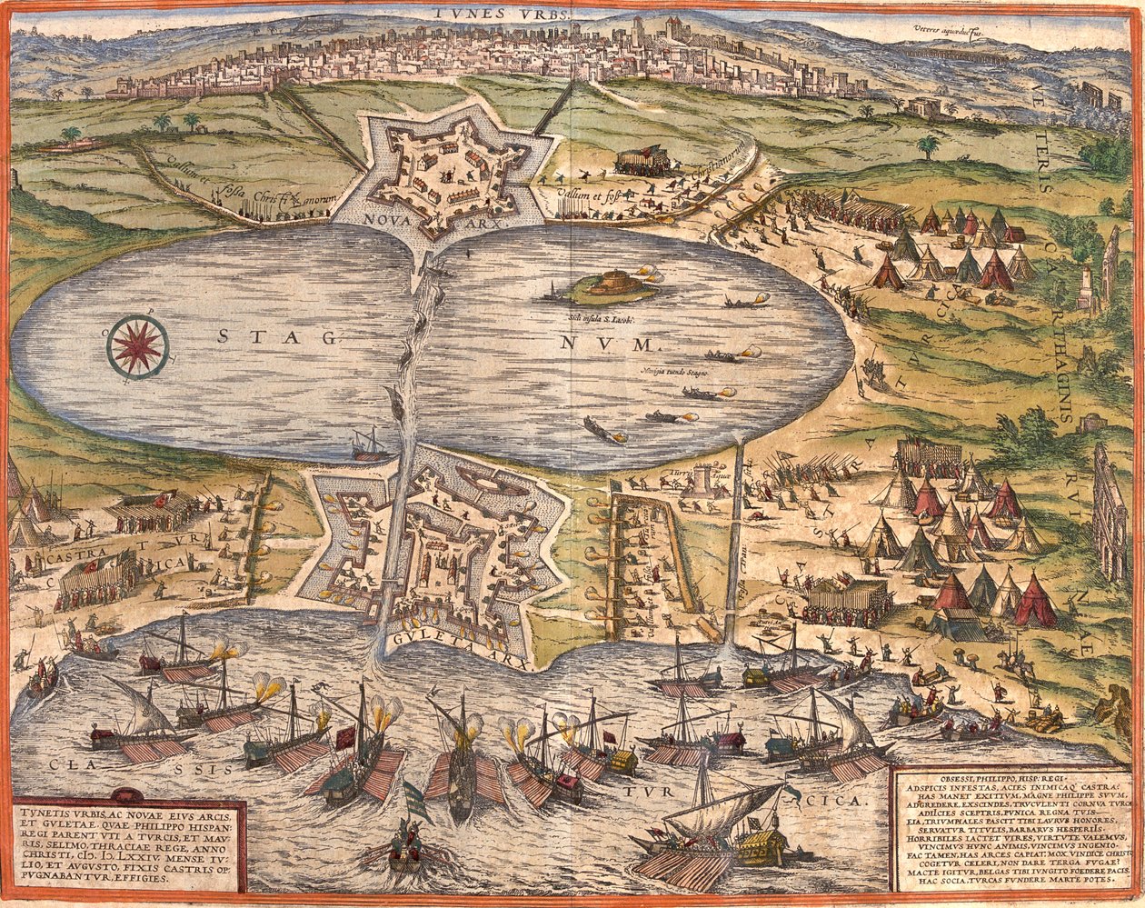 Tunisi, Tunisia da Georg and Hogenberg Franz (1535 90) Braun