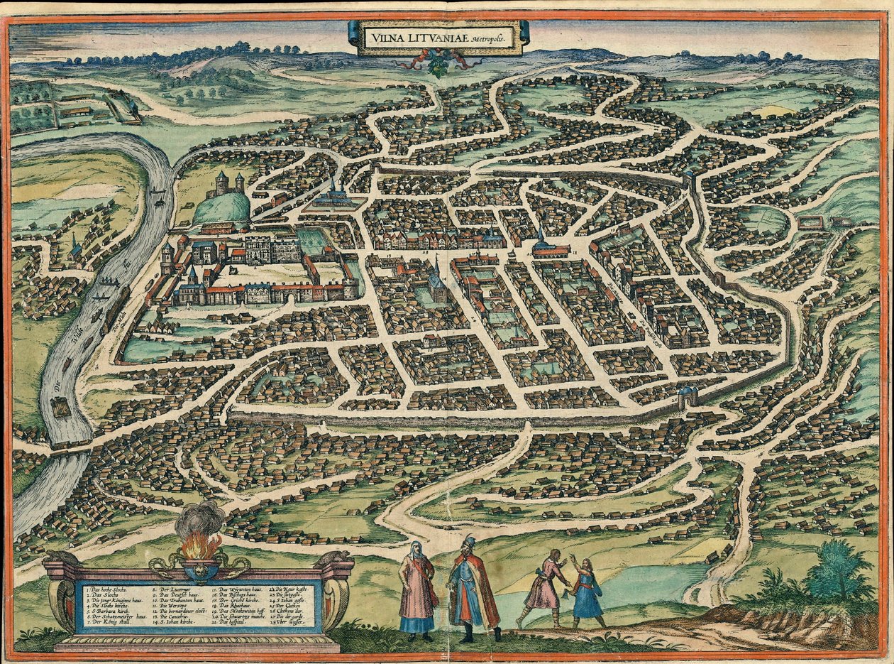 Vilnius, Vilna, Lituania da Georg and Hogenberg Franz (1535 90) Braun