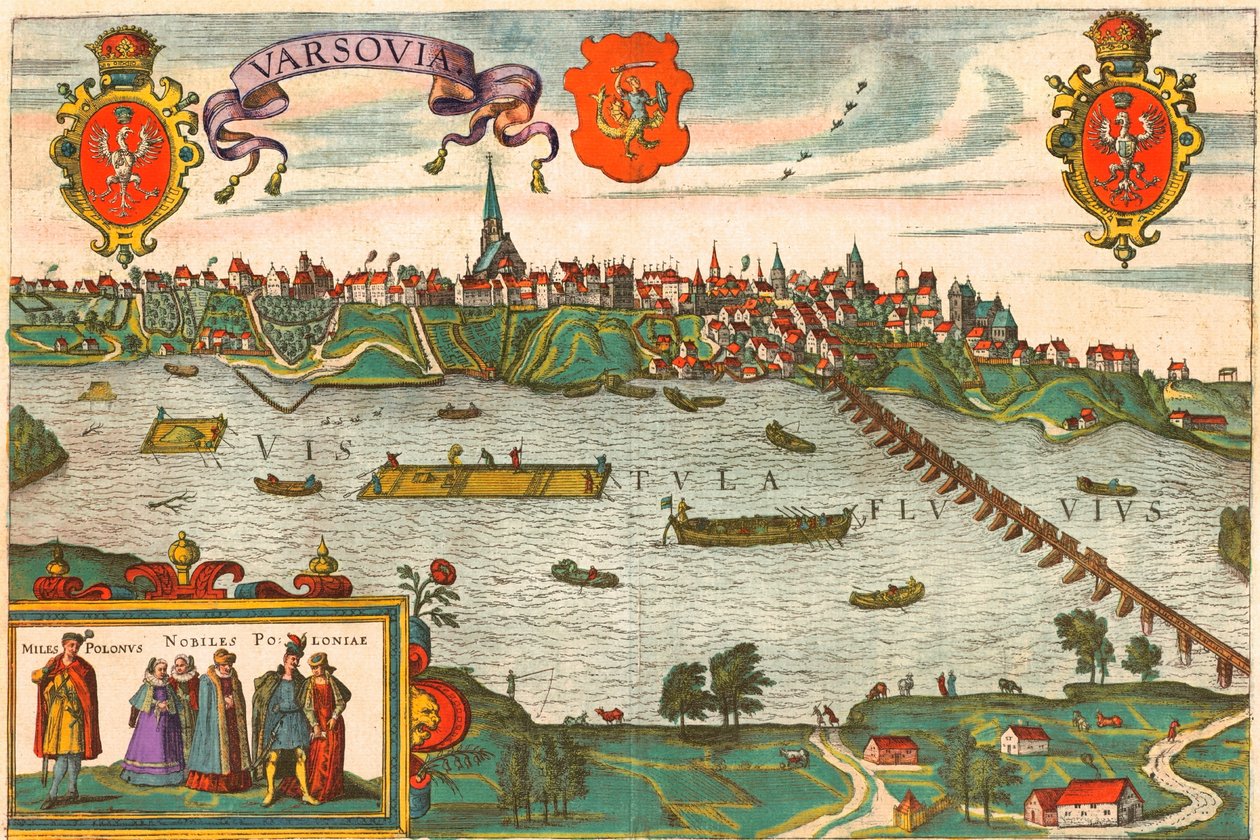 Varsavia, Polonia da Georg and Hogenberg Franz (1535 90) Braun