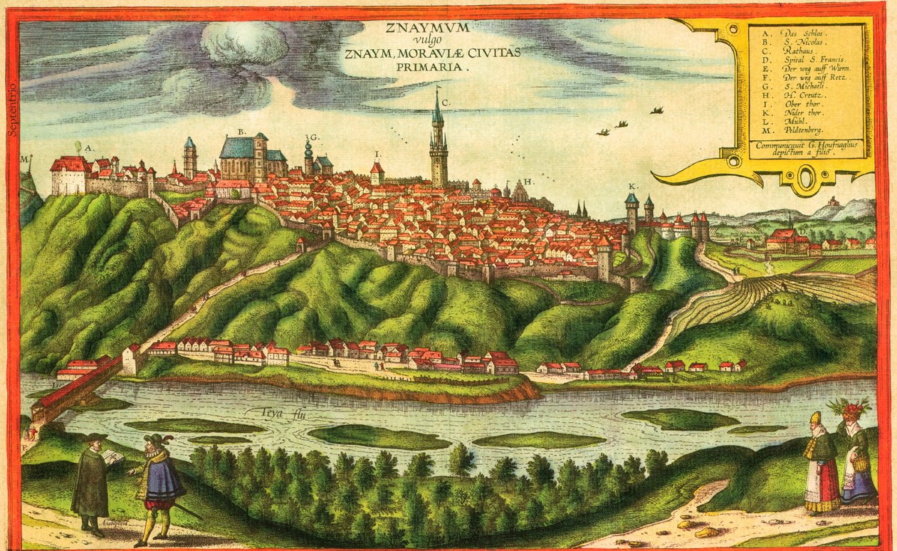 Znojmo, Repubblica Ceca da Georg and Hogenberg Franz (1535-90) Braun