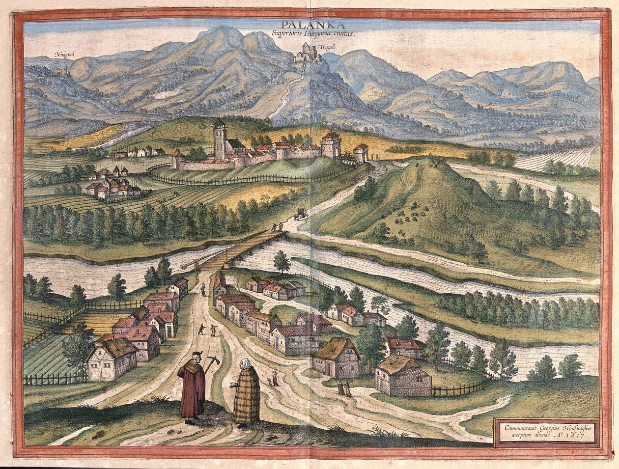 Dregelypalank, Ungheria (incisione) da Georg Braun and Hogenberg Franz