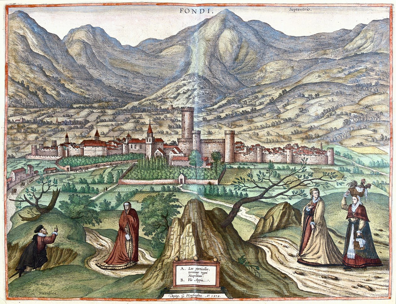 Fondi (campagna romana), Italia da Georg Braun and Hogenberg Franz