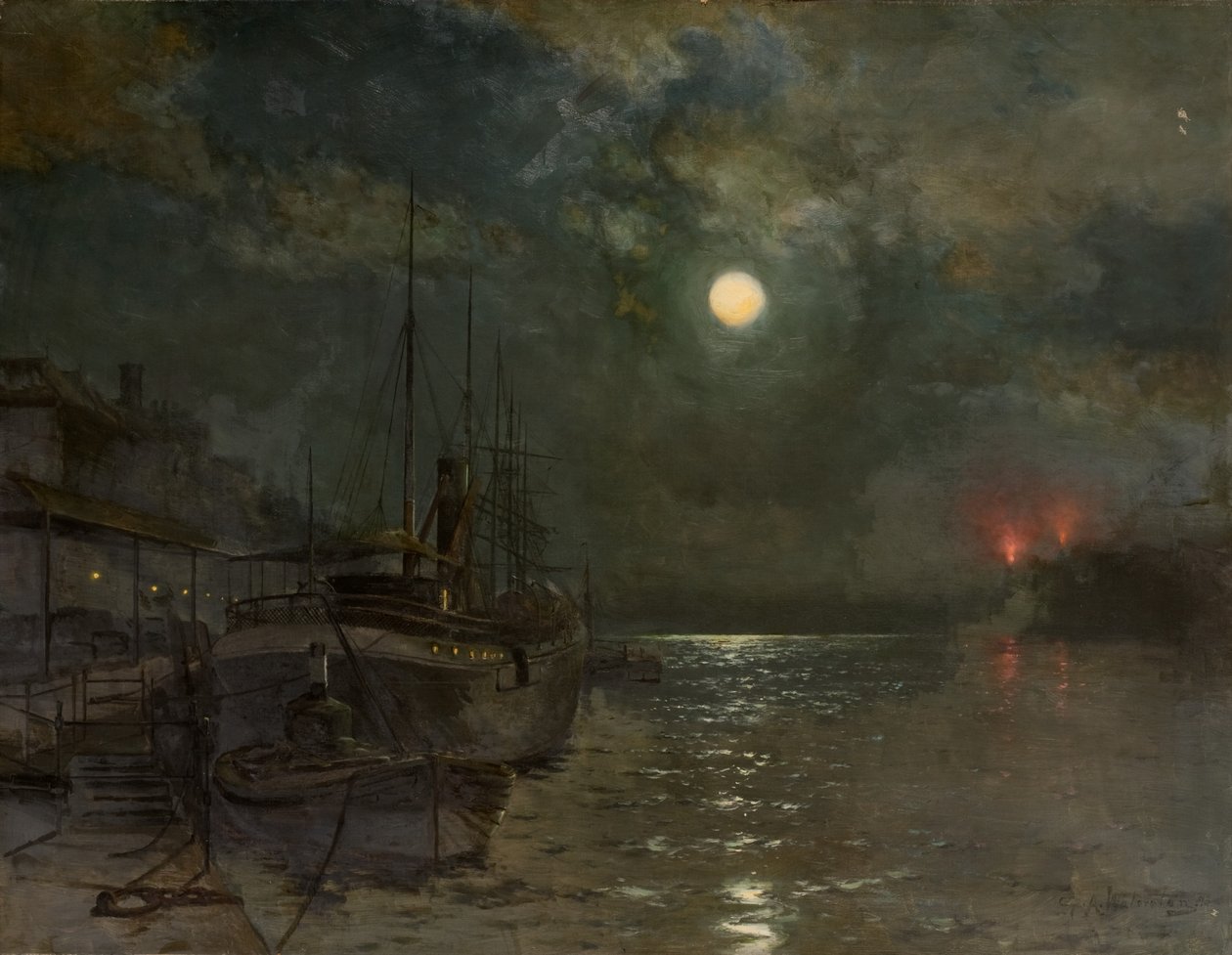 Chiaro di luna sul Tyne da George Anthony Waterston