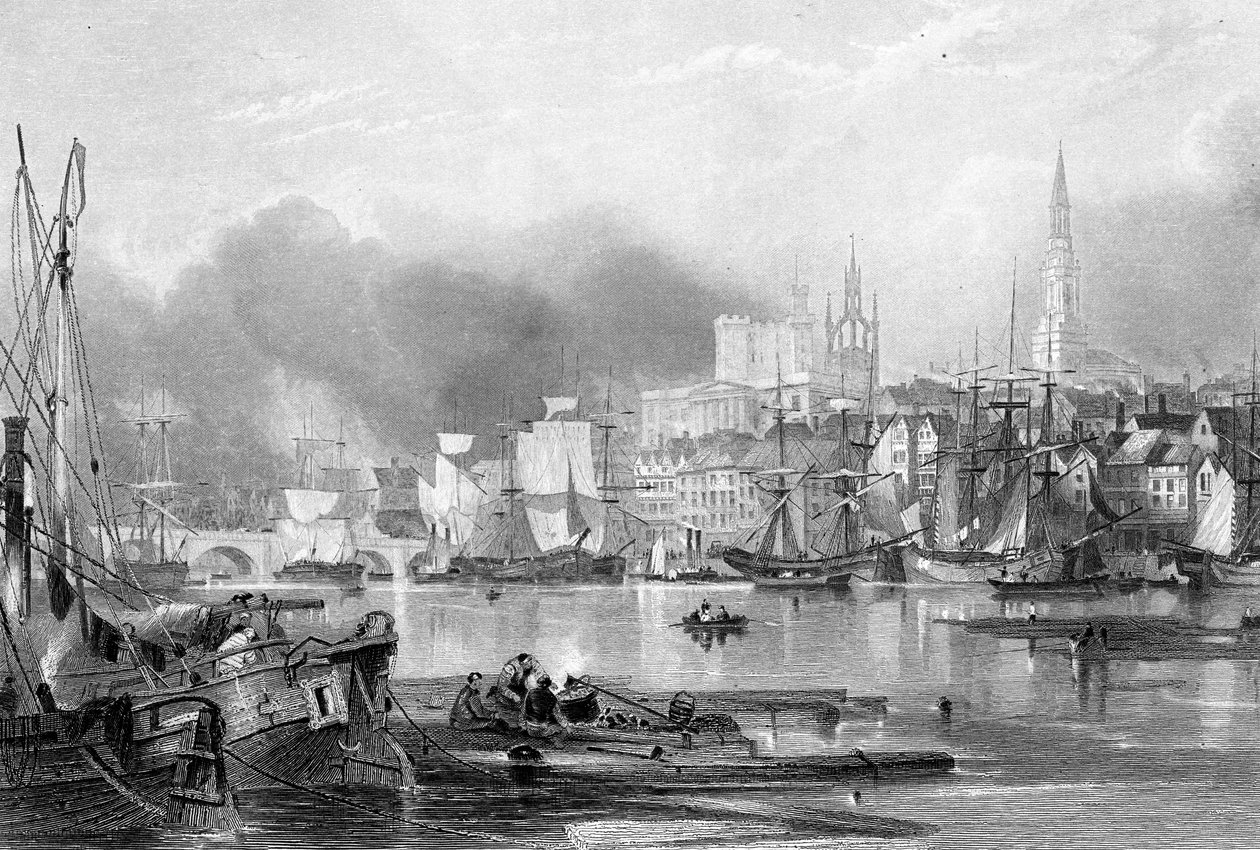 Newcastle-upon-Tyne, inciso da Edward Finden da George Balmer