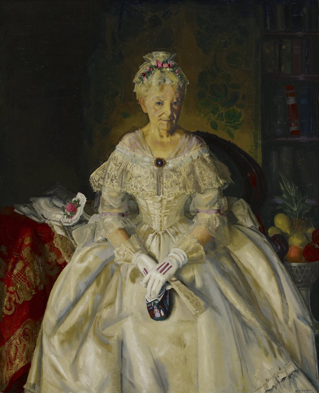 Mrs. T. in seta crema, n.2 da George Wesley Bellows