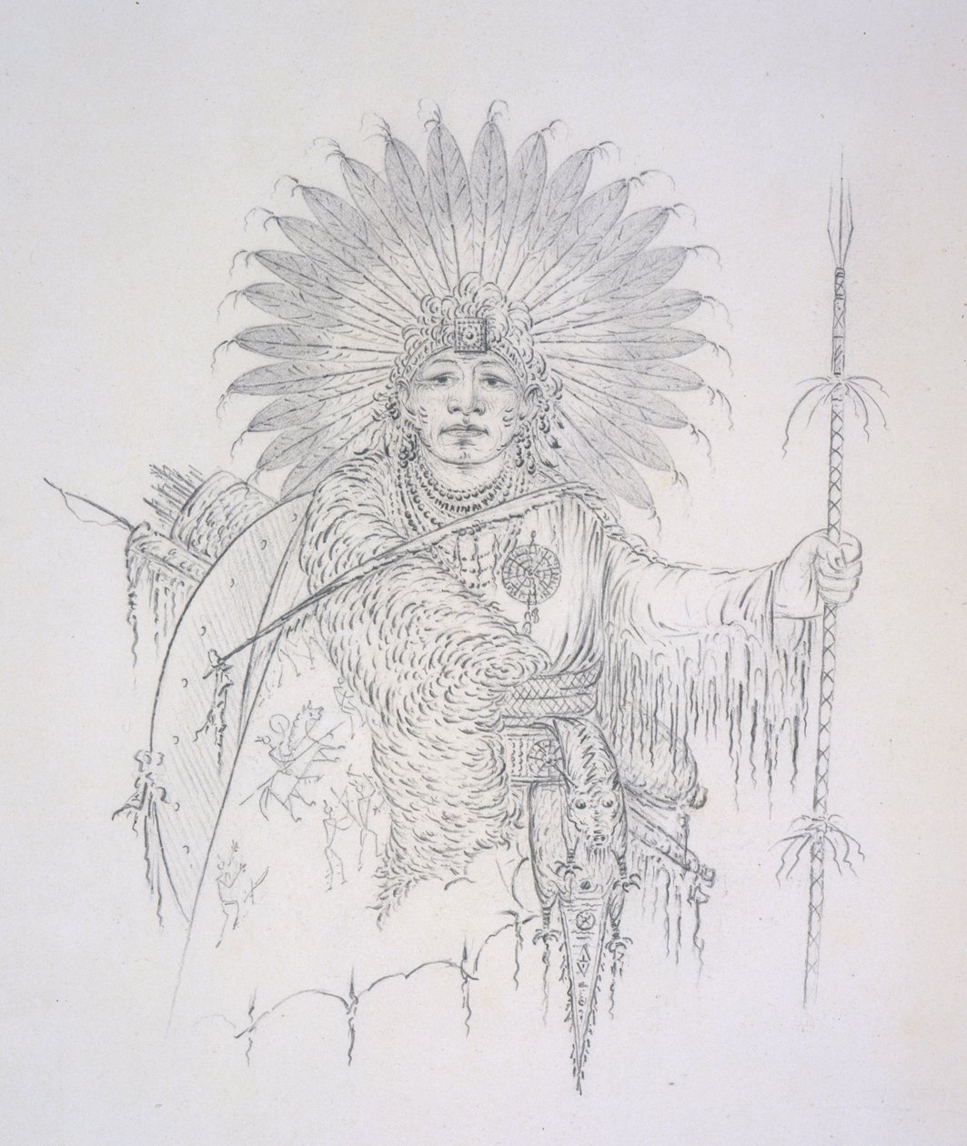 Ba-da-ah-chon-du (Colui che salta su tutti) da George Catlin