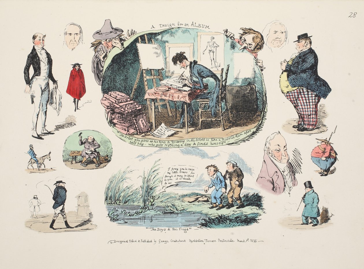 Un Progetto per un Album, pub. 1835 da George Cruikshank