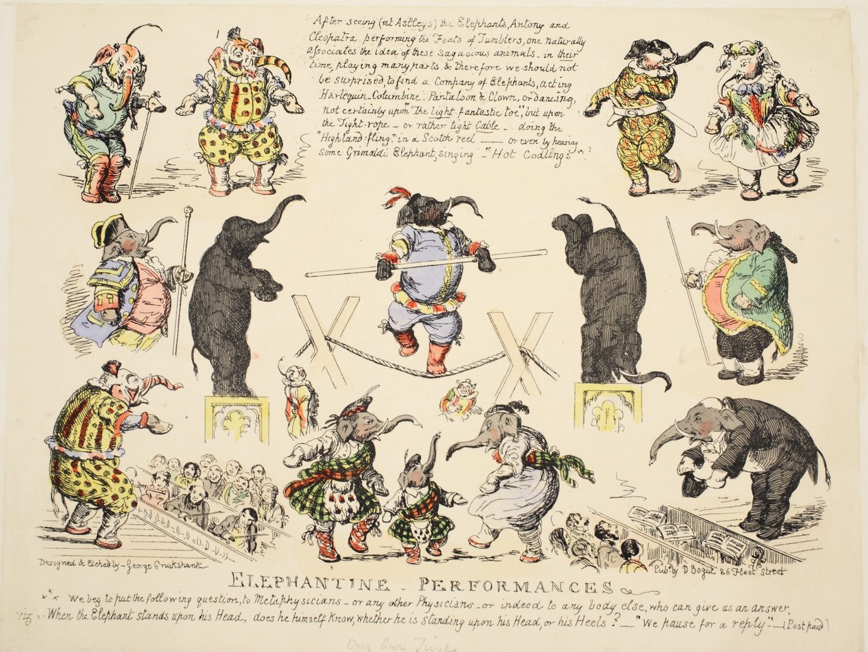 Performance elefantine da George Cruikshank