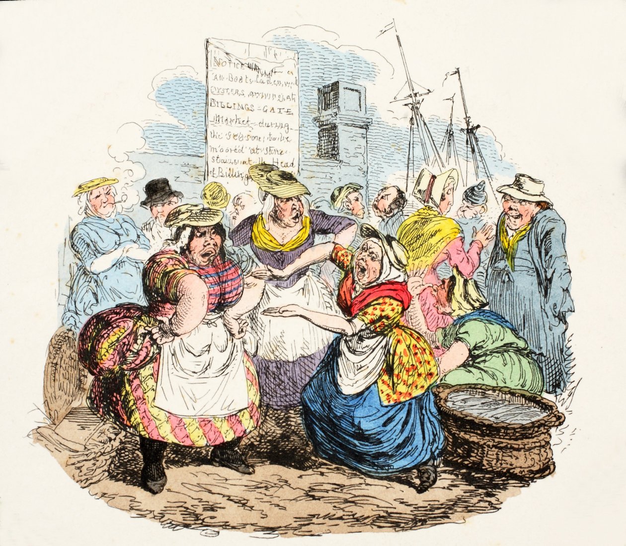 Linguaggio, 1826 (incisione colorata a mano) da George Cruikshank
