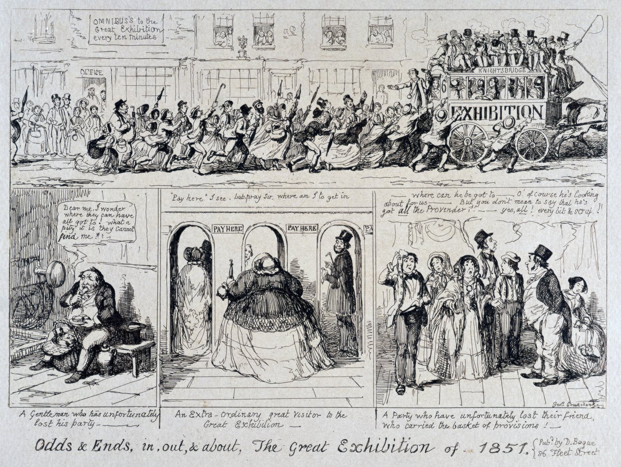 La Grande Esposizione di Mayhew del 1851: Varie, dentro, fuori e intorno, 1851 da George Cruikshank