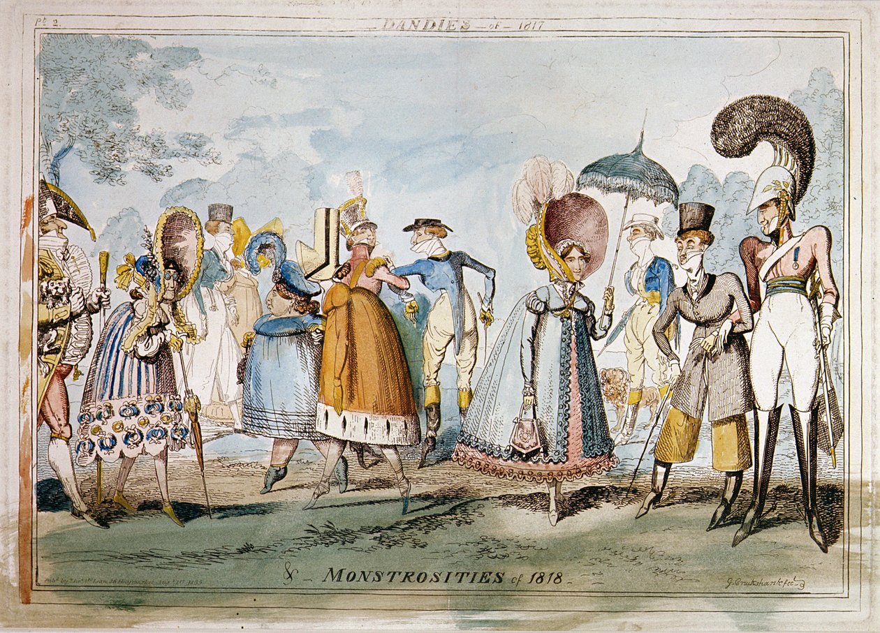 Mostruosità del 1818 da George Cruikshank