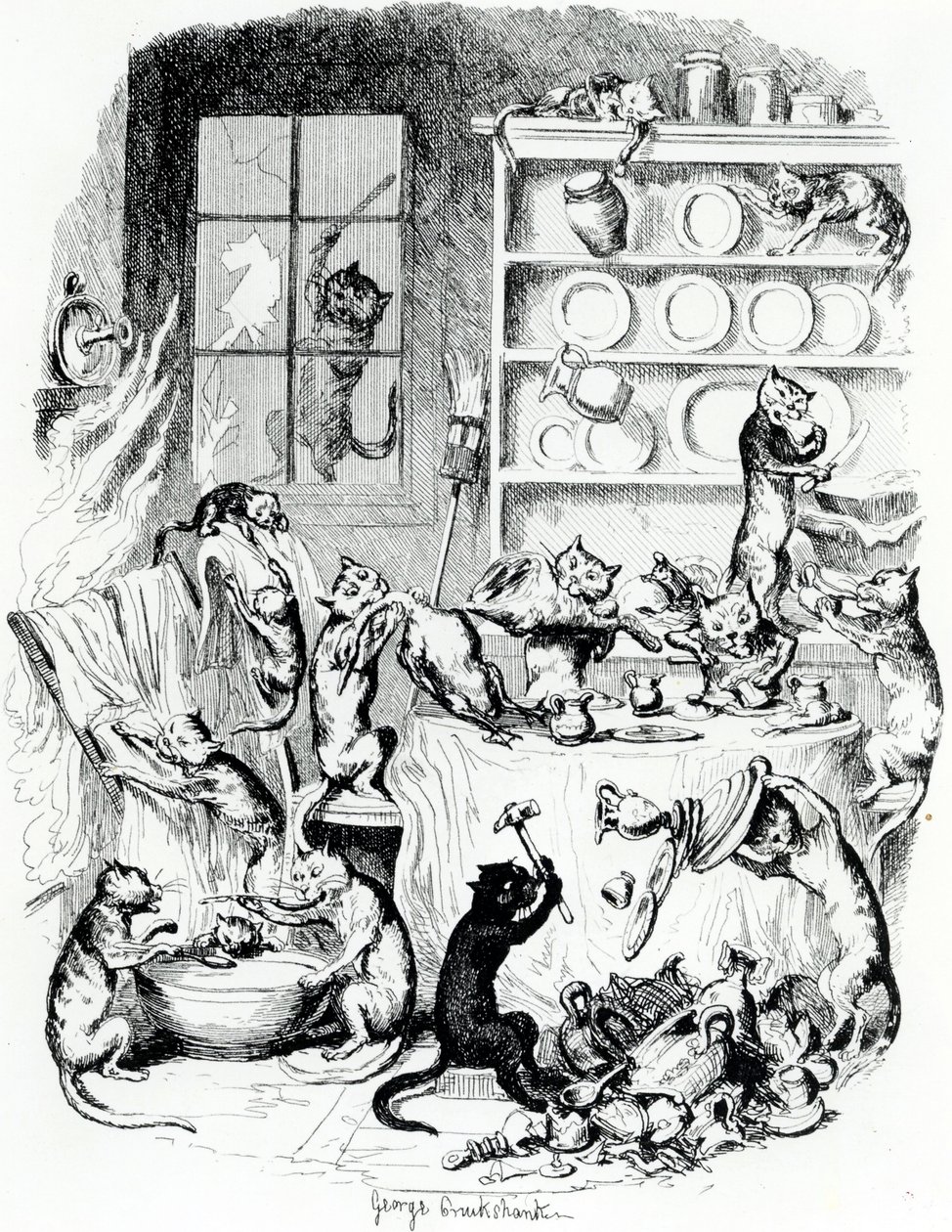 Illustrazione del libro, 1847 da George Cruikshank