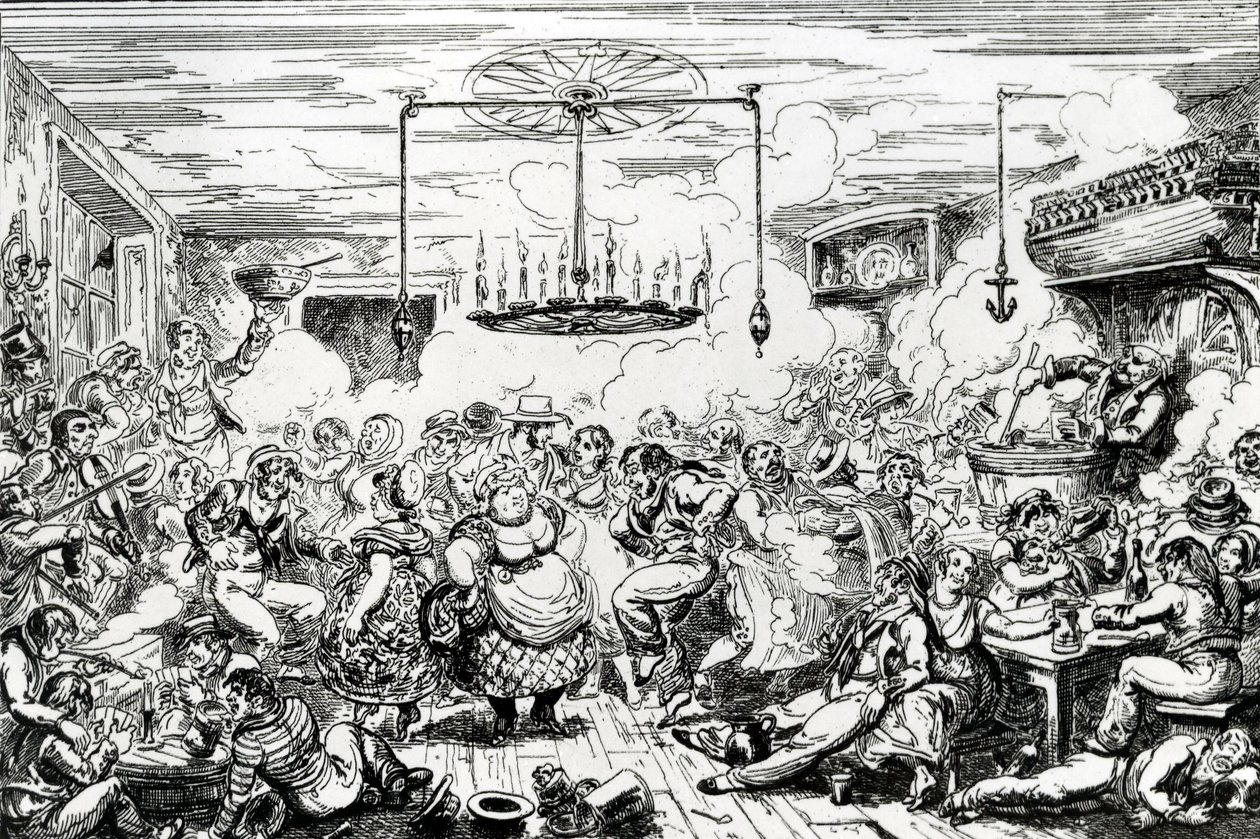 Marinai che festeggiano, 1825 da George Cruikshank