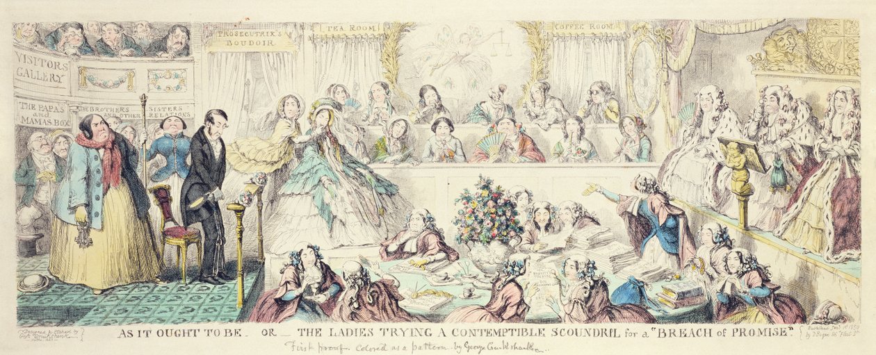 La violazione della promessa - caricatura da George Cruikshank