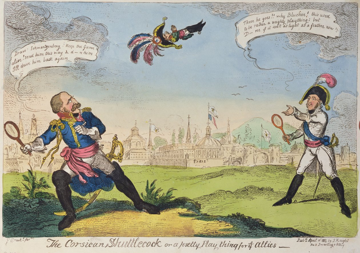 Il volano corso, 1814 da George Cruikshank