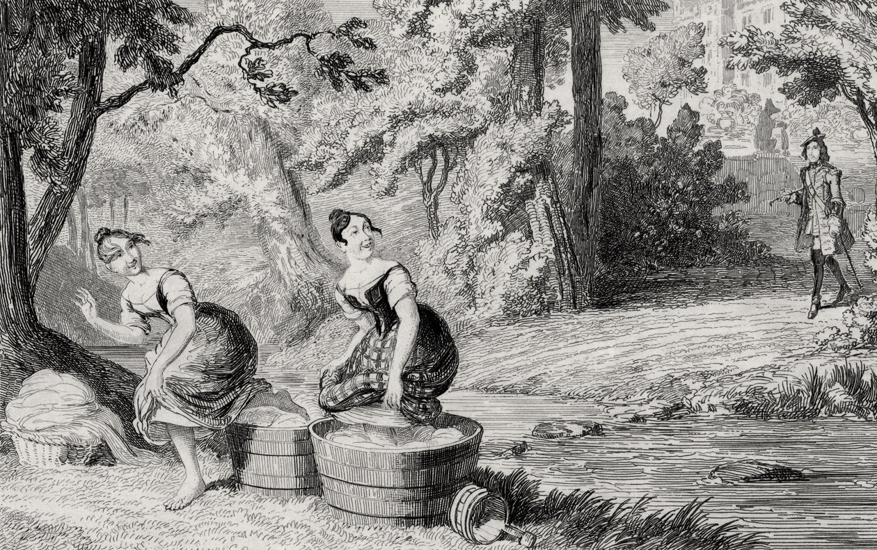 Lavandaie disturbate da Waverley, illustrazione da 