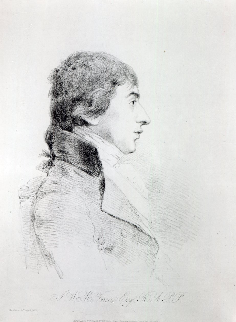 Joseph Mallord William Turner R.A, inciso da William Daniell, 1827 da George Dance