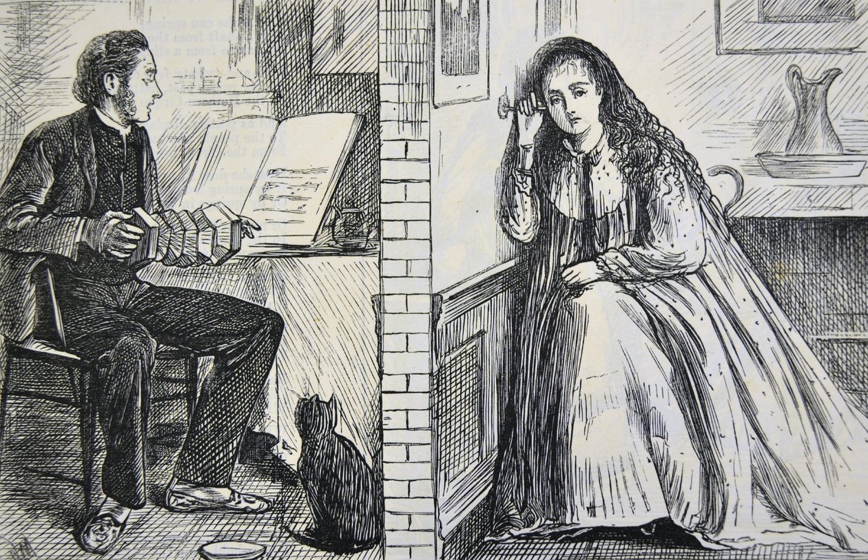Vibrazione del suono, 1871 da George du Maurier